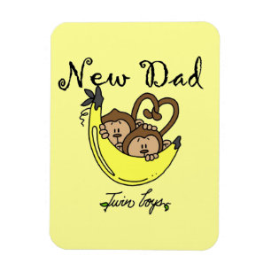 Magnet Flexible Twin Boys Singes Nouveau Papa Cadeaux