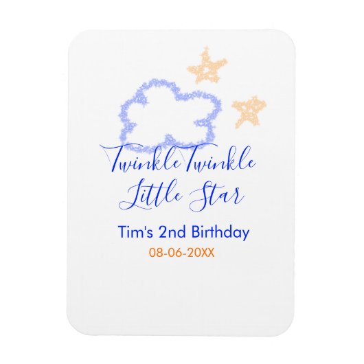 Magnet Flexible Twinkle scintillement petite étoile anniversaire v (Vertical)
