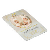 Magnet Flexible twins 1er anniversaire invitations (Côté Droit)