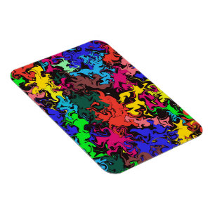 Magnet Flexible Twirls colorés Abstraits / Flexibles