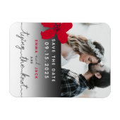 Magnet Flexible Tying The Knot Photo Wedding Enregistrer La Date (Horizontal)
