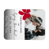 Magnet Flexible Tying The Knot Photo Wedding Enregistrer La Date (Horizontal)