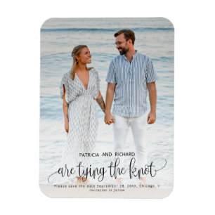 Magnet Flexible Tying The Knot Wedding Enregistrer La Date Photo