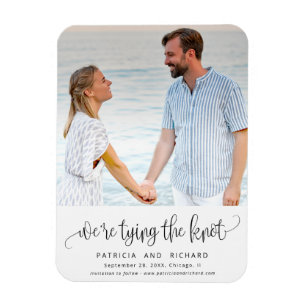 Magnet Flexible Tying The Knot Wedding Enregistrer La Date Photo