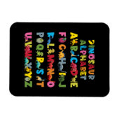 Magnet Flexible Types De Dinosaures Alphabet ABC (Horizontal)
