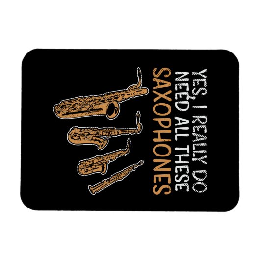 Magnet Flexible Types de saxophone (Horizontal)
