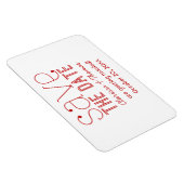 Magnet Flexible Typographie à la mode rouge Enregistrer l'aimant d (Côté Droit)