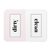 Magnet Flexible Typographie au crayon rose et blanc (Horizontal)