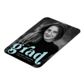 Magnet Flexible Typographie audacieuse Sky Blue Photo Graduation (Côté Gauche)
