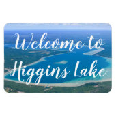 Magnet Flexible Typographie Bienvenue au lac Higgins (Horizontal)
