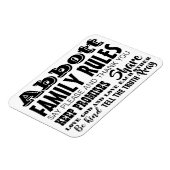 Magnet Flexible Typographie Citation Inspiration Règles de la fami (Côté Gauche)