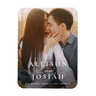 Magnet Flexible Typographie classique Mariage photo Enregistrer la