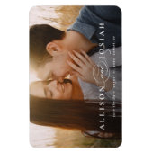 Magnet Flexible Typographie classique Mariage photo Enregistrer la (Vertical)