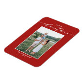 Magnet Flexible Typographie de mélange moderne rouge Joyeux Noël P (Côté Gauche)