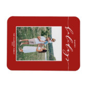 Magnet Flexible Typographie de Mix Rouge Moderne Joyeux Vacances P (Horizontal)