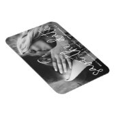 Magnet Flexible Typographie de script blanc moderne Photo Enregist (Côté Droit)