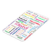 Magnet Flexible Typographie de volleyball Aimant photo flexible (Côté Gauche)