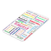 Magnet Flexible Typographie du basket-ball Aimant photo flexible (Côté Gauche)