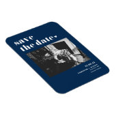 Magnet Flexible Typographie en gras Marine Photo en bleu Enregistr (Côté Droit)