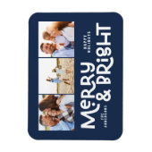 Magnet Flexible Typographie minimale moderne 3 photo Noël fun (Vertical)