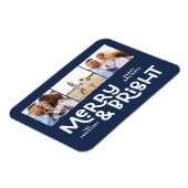 Magnet Flexible Typographie minimale moderne 3 photo Noël fun (Côté Gauche)