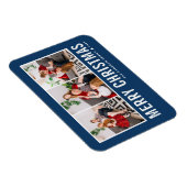 Magnet Flexible Typographie moderne Blue Photo Collage Noël (Côté Droit)