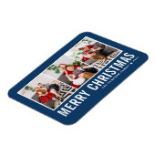 Magnet Flexible Typographie moderne Blue Photo Collage Noël (Côté Gauche)