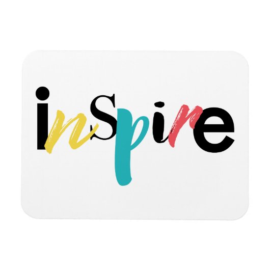 Magnet Flexible Typographie moderne, créative et joyeuse d'Inspire (Horizontal)