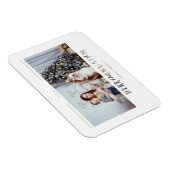 Magnet Flexible Typographie moderne de Noël Joyeux Photo personnal (Côté Droit)