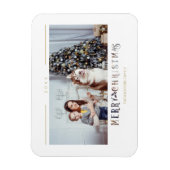 Magnet Flexible Typographie moderne de Noël Joyeux Photo personnal (Vertical)