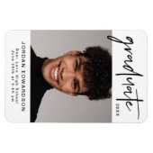 Magnet Flexible Typographie moderne Faire-part d'obtention d'un di (Horizontal)