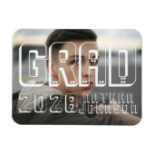 Magnet Flexible Typographie moderne Gras Diplôme Photo (Horizontal)