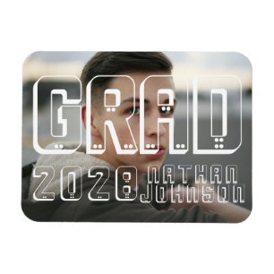 Magnet Flexible Typographie moderne Gras Diplôme Photo