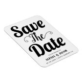 Magnet Flexible Typographie moderne noir et blanc Enregistrer la d (Côté Droit)