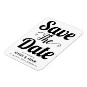 Magnet Flexible Typographie moderne noir et blanc Enregistrer la d (Côté Gauche)