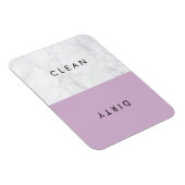 Magnet Flexible Typographie moderne violet et Marbre blanc (Côté Droit)