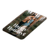 Magnet Flexible Typographie rétro Happy Holidays Photo (Côté Gauche)