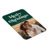 Magnet Flexible Typographie rétro Joyeux Noël vert Photo (Côté Droit)