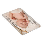 Magnet Flexible Typographie tendance "Welcome Baby" Photo Annonce (Côté Droit)