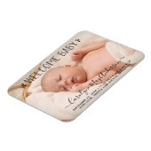 Magnet Flexible Typographie tendance "Welcome Baby" Photo Annonce (Côté Gauche)