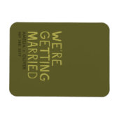 Magnet Flexible Typographie vert olive moderne | Dos rayé gras (Horizontal)