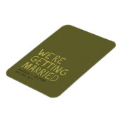 Magnet Flexible Typographie vert olive moderne | Dos rayé gras (Côté Gauche)