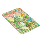 MAGNET FLEXIBLE TYRANNOSAURUS, CUTE T-REX, EASTER BUNNY DINO (Côté Droit)