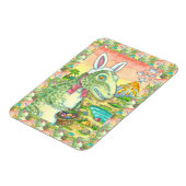 MAGNET FLEXIBLE TYRANNOSAURUS, CUTE T-REX, EASTER BUNNY DINO (Côté Gauche)