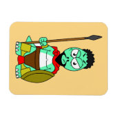 Magnet Flexible Tyrannosaurus Rex Habillé Comme Leonidas. (Horizontal)