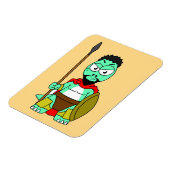 Magnet Flexible Tyrannosaurus Rex Habillé Comme Leonidas. (Côté Gauche)