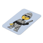 Magnet Flexible Tyrannosaurus Rex Habillé Comme Robocop. (Côté Gauche)