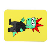 Magnet Flexible Tyrannosaurus Rex Habillé Comme Un Punk. (Horizontal)