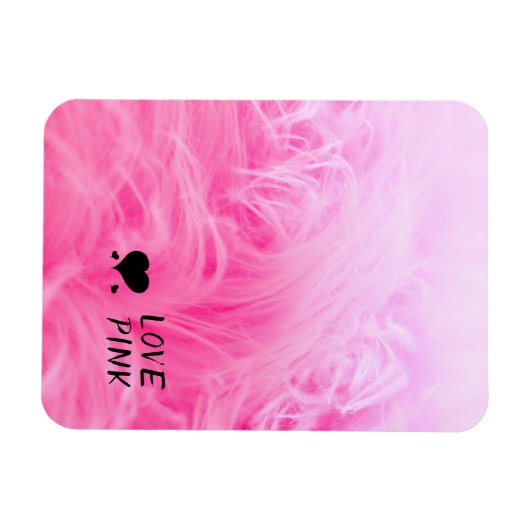 Magnet Flexible Ultime fourrure Faux Rose Chaud (Horizontal)