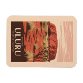 Magnet Flexible Uluru Australia Travel Art Vintage (Horizontal)